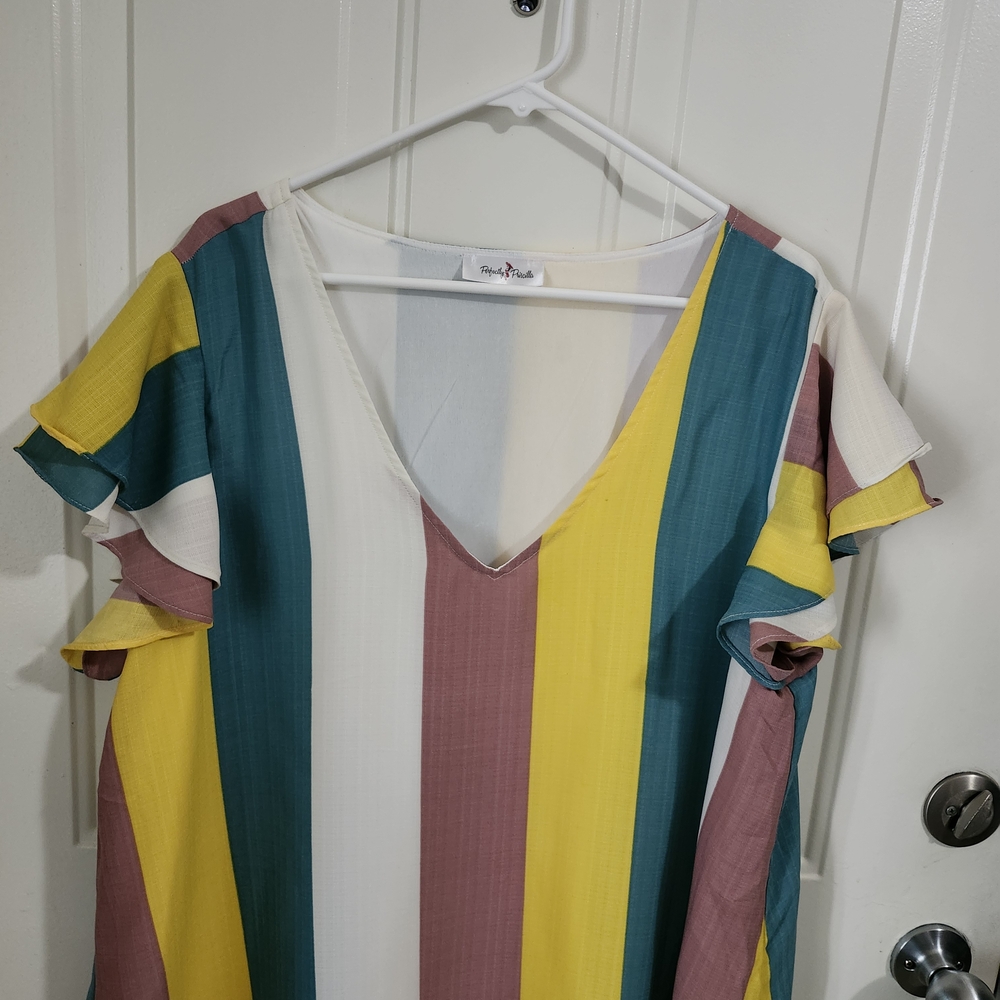 Chic Multicolor Striped Dress